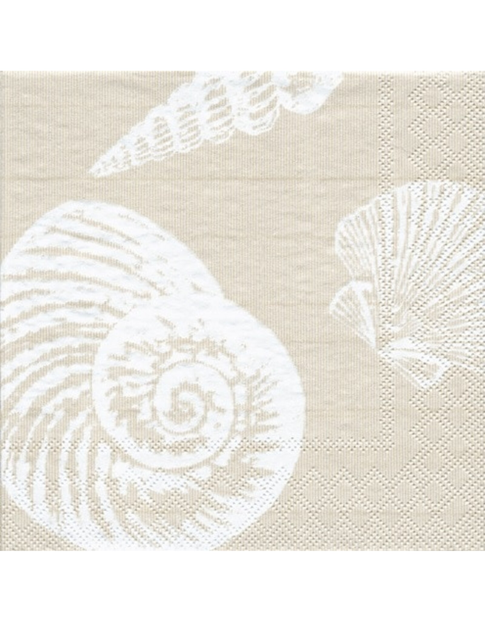 Caspari Paper Cocktail Napkins 20pk Shells - Sand