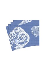 Caspari Paper Cocktail Napkins 20pk Shells - Ocean Blue