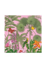 Caspari Paper Cocktail Napkins 20pk Paradise Garden Pink