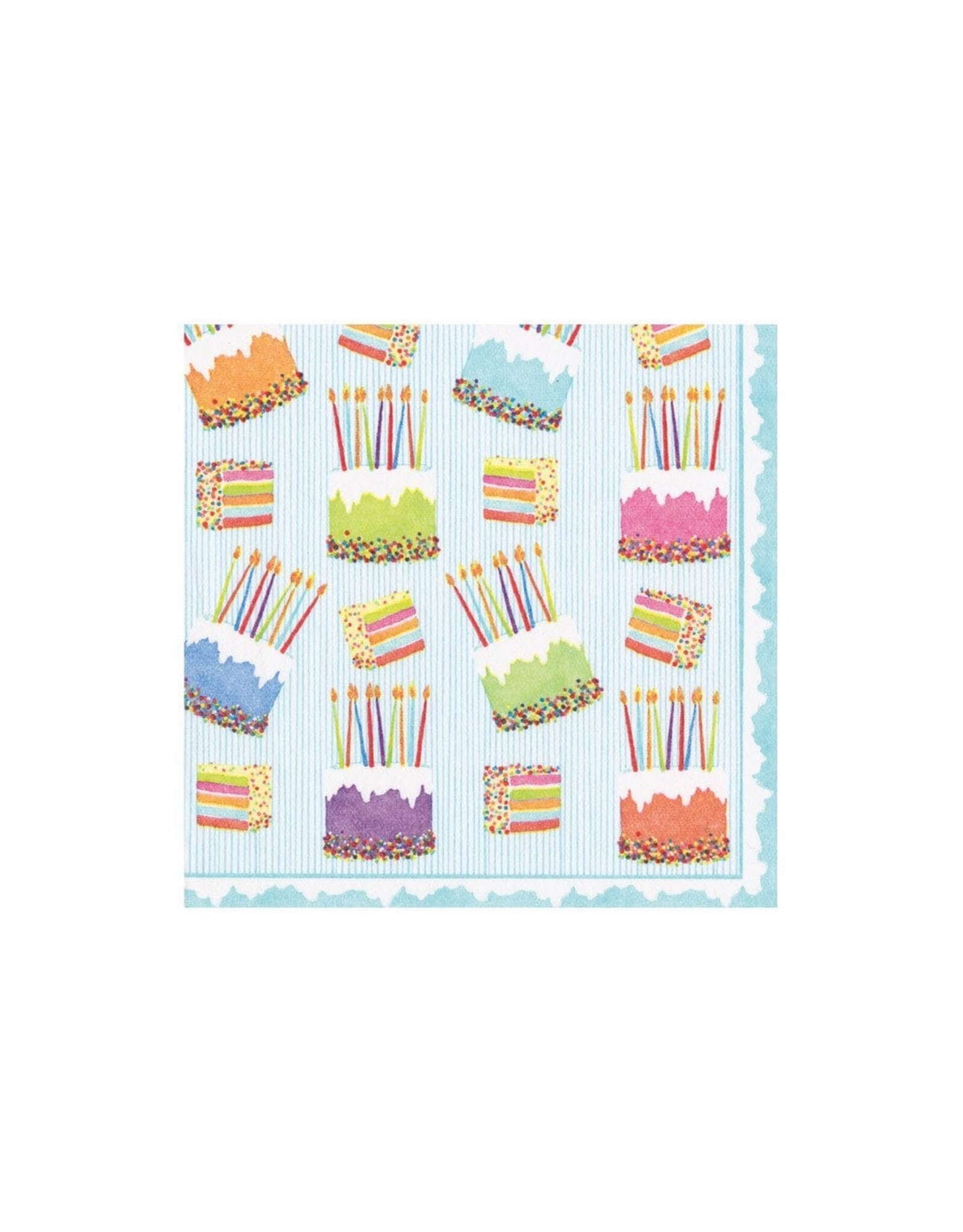 Caspari Birthday Paper Cocktail Napkins 20pk Birthday Cake Frosting