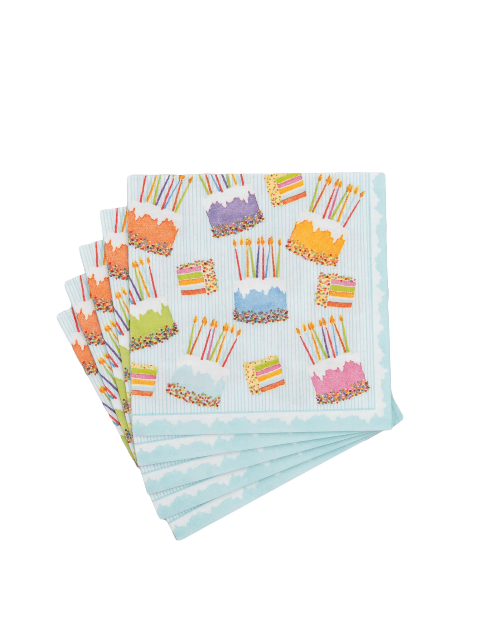 Caspari Birthday Paper Cocktail Napkins 20pk Birthday Cake Frosting