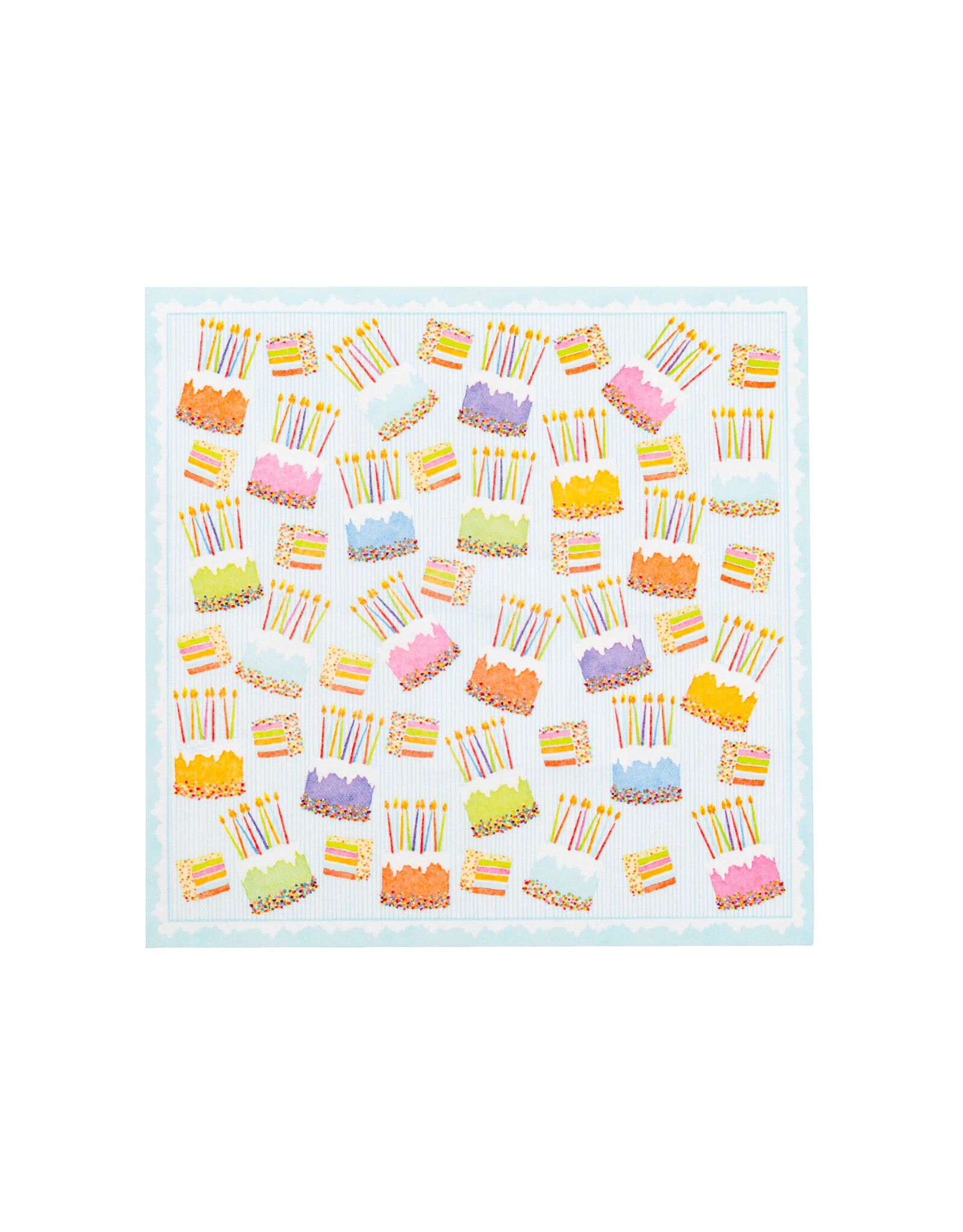 Caspari Birthday Paper Cocktail Napkins 20pk Birthday Cake Frosting