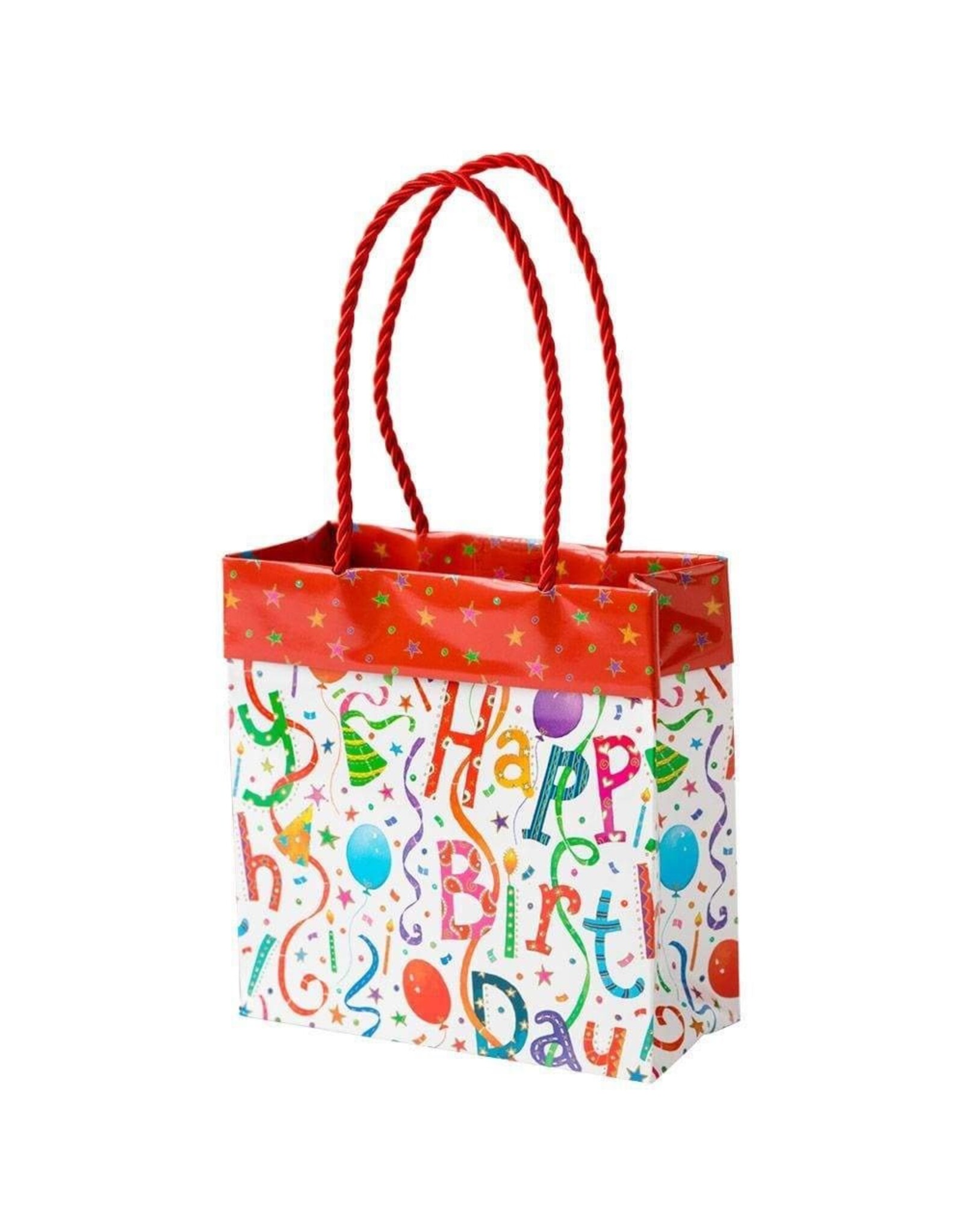 Caspari Gift Bag Happy Birthday SM 5.75x2.5x5.75
