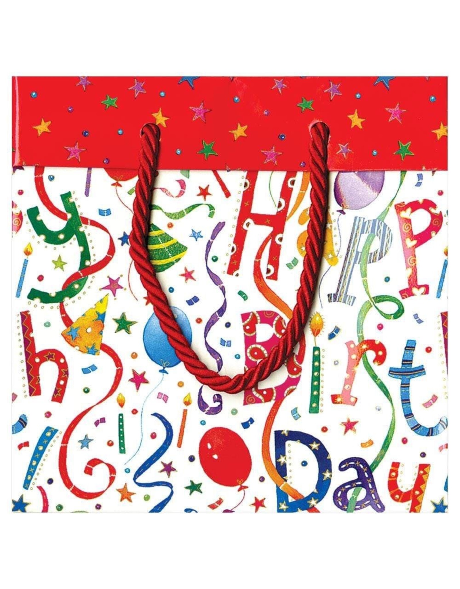 Caspari Gift Bag Happy Birthday SM 5.75x2.5x5.75