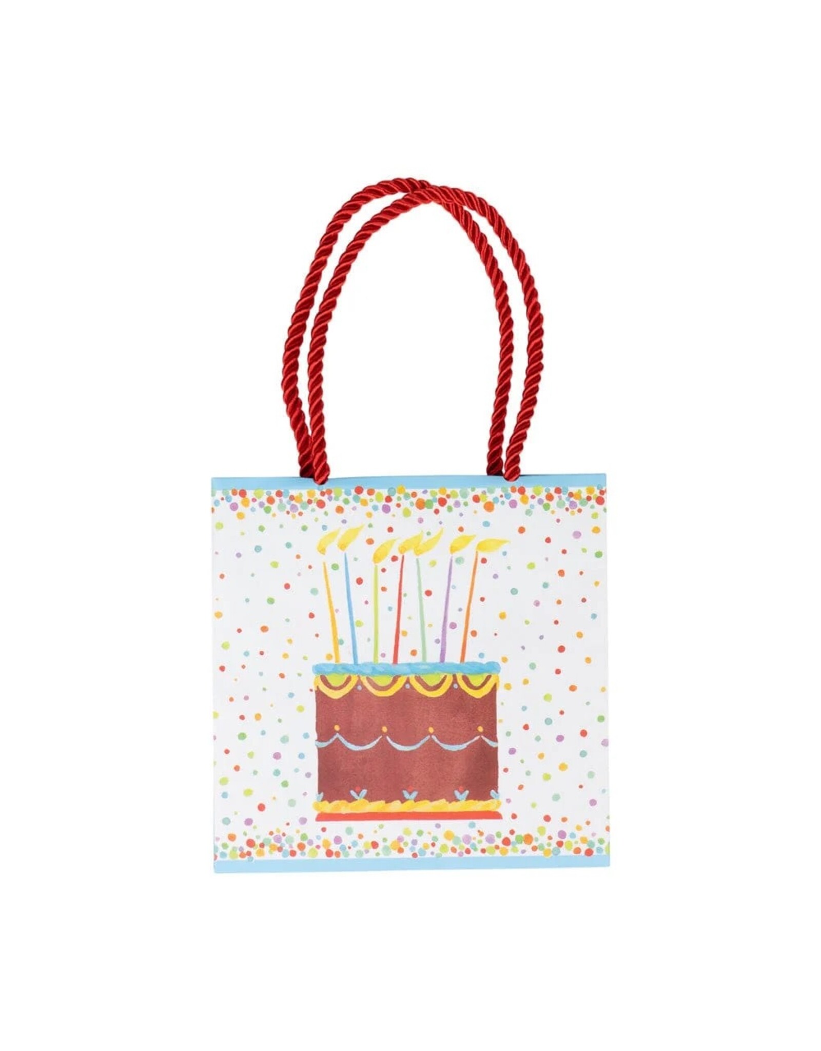 Caspari Gift Bag Birthday Cake SM 5.75x2.5x5.75