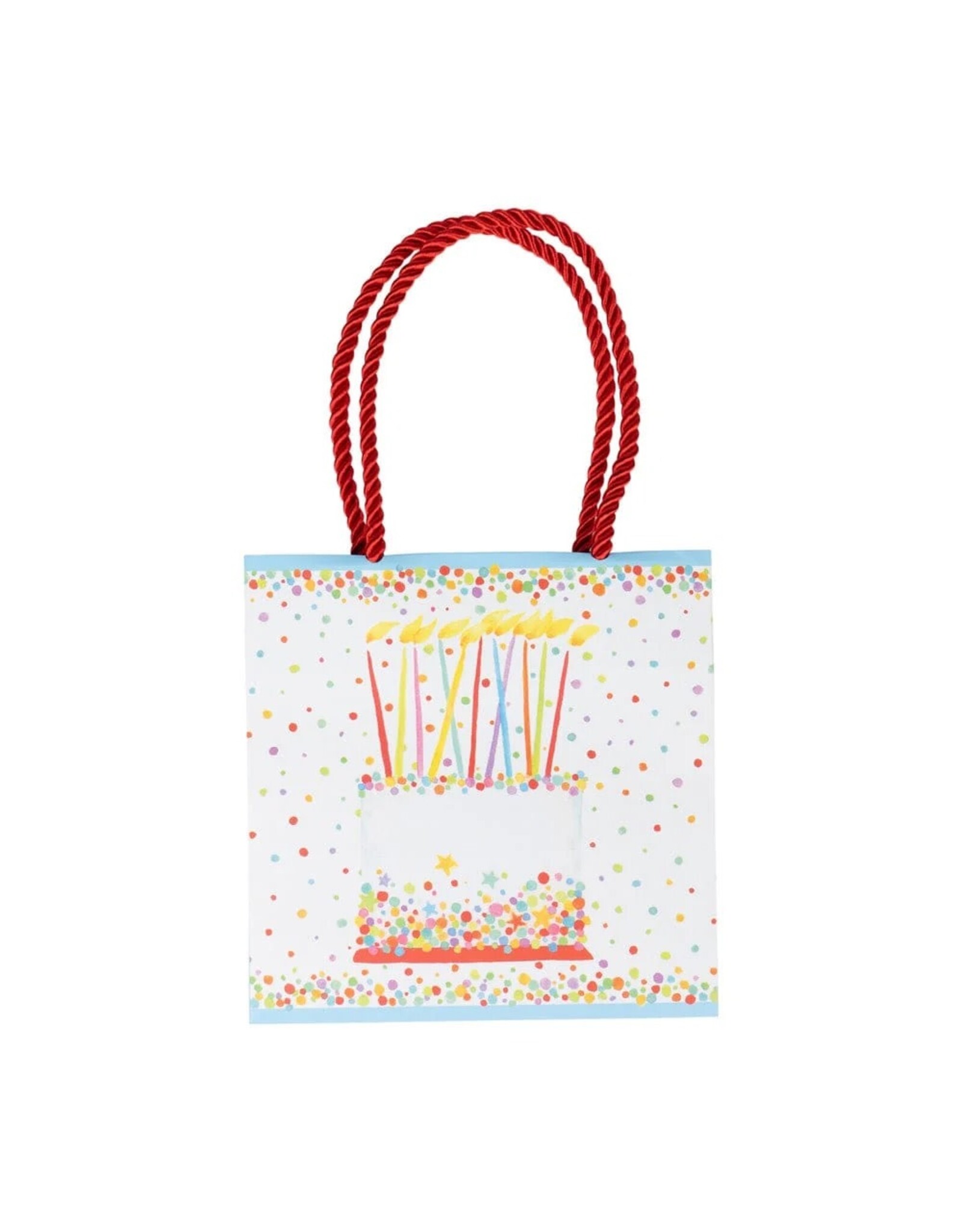 Caspari Gift Bag Birthday Cake SM 5.75x2.5x5.75