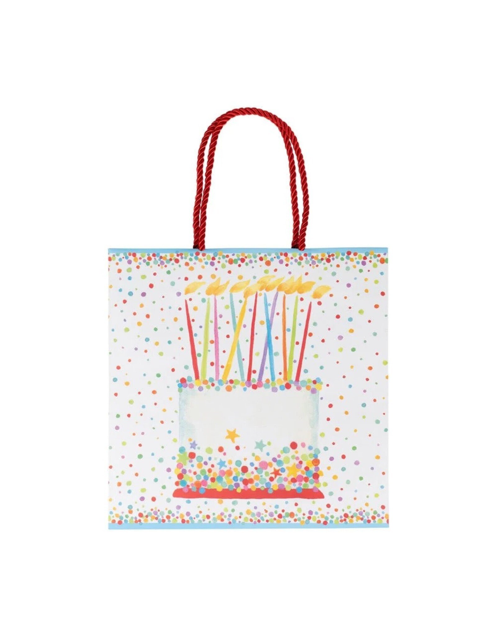 Caspari Birthday Gift Bag MD 9.75x9.75x4 Birthday Cake