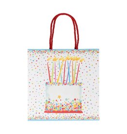 Caspari Birthday Gift Bag MD 9.75x9.75x4 Birthday Cake