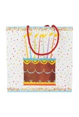 Caspari Birthday Gift Bag MD 9.75x9.75x4 Birthday Cake