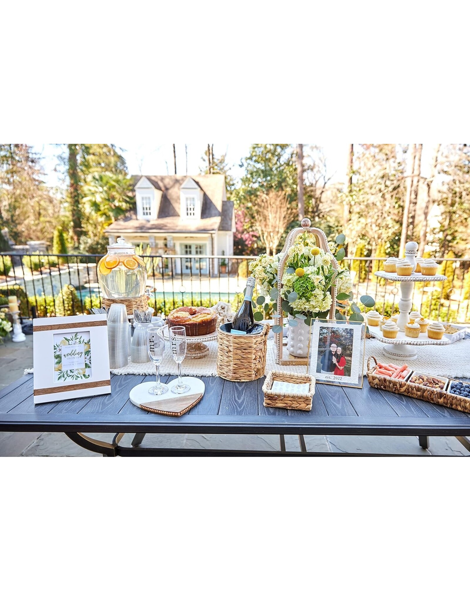 Mud Pie Mr And Mrs Champagne Glasses Set of 2 Champagne Flutes