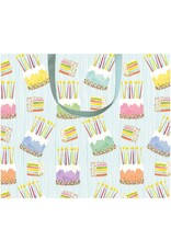Caspari Gift Bag LG 11.75x4.75x10 Cake Frosting