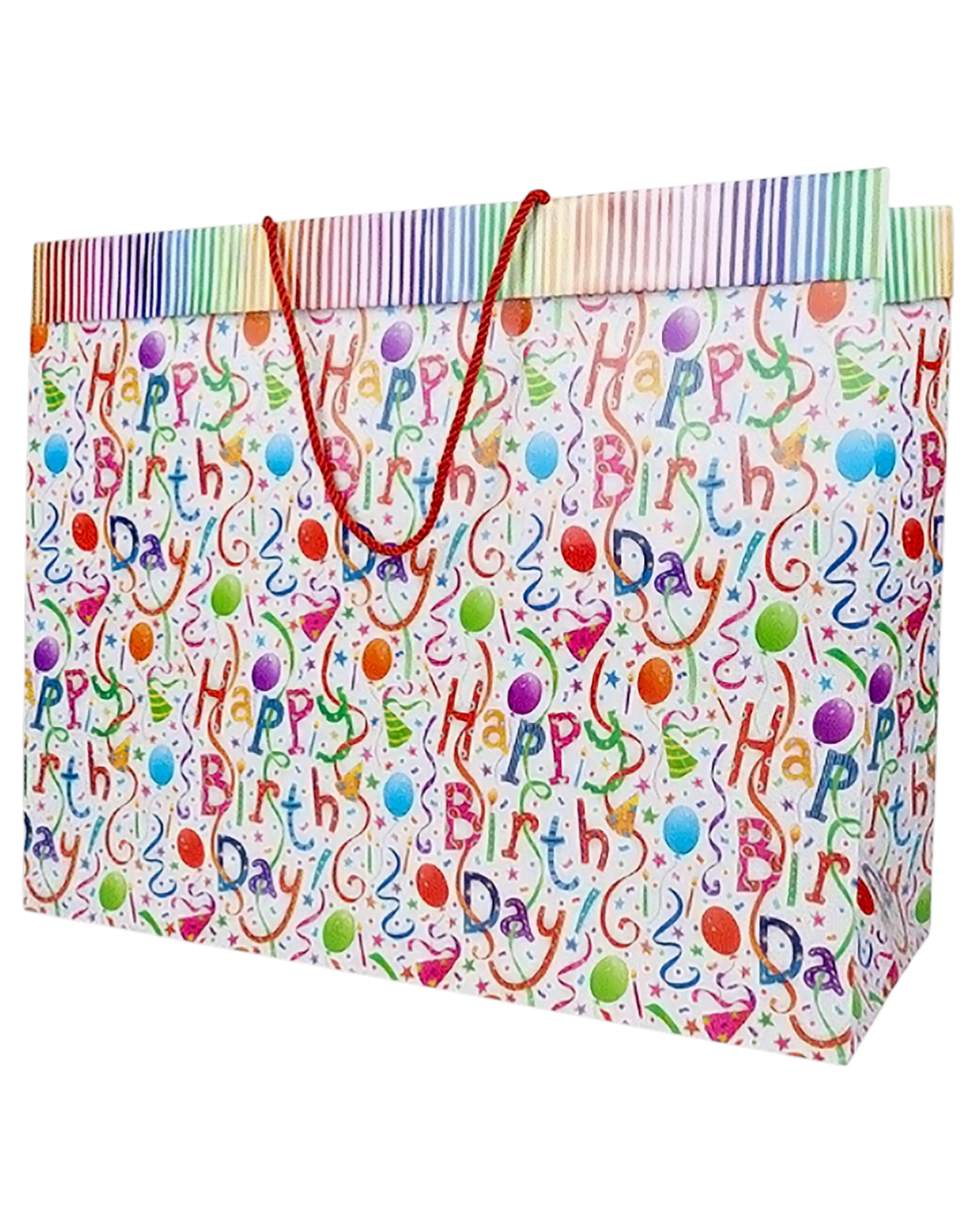 Caspari Gift Bag Jumbo 20x16x8 Happy Birthday