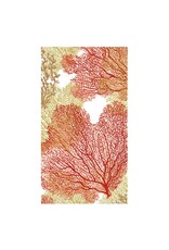 Caspari Paper Guest Towel Napkins Sea Fans Coral