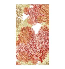Caspari Paper Guest Towel Napkins Sea Fans Coral