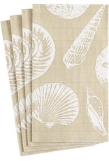 Caspari Paper Guest Towel Napkins Sea Shells In Sand