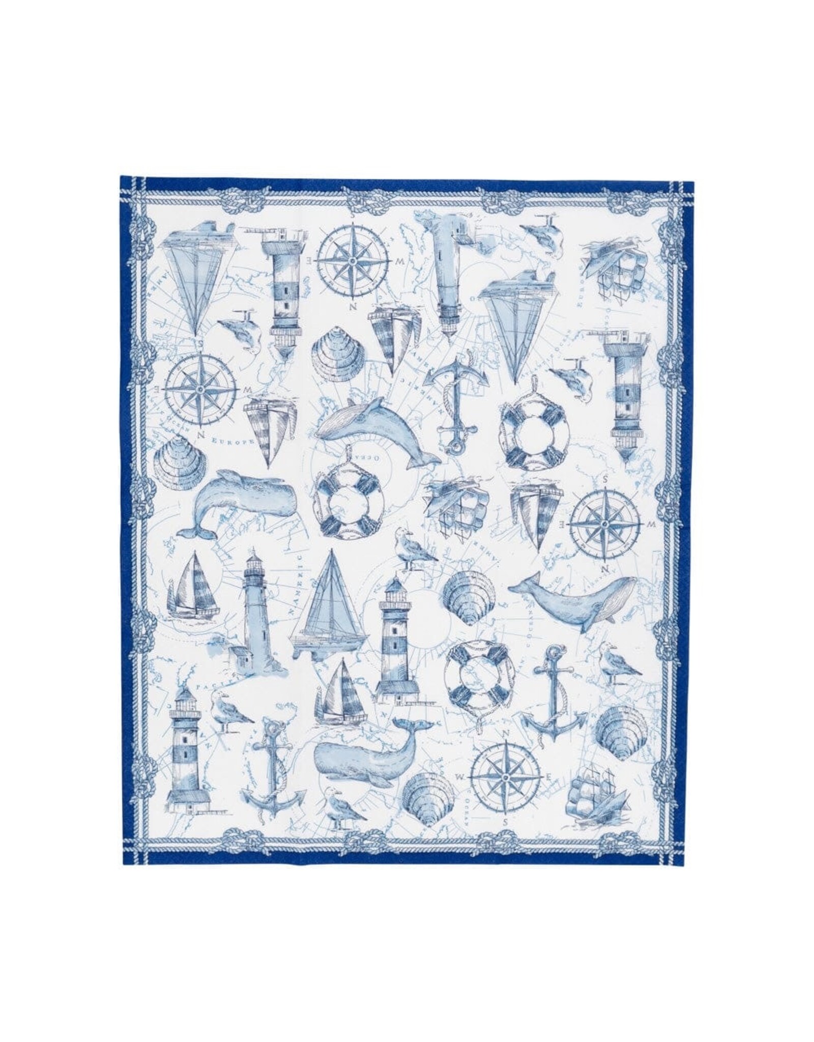 Caspari Paper Guest Towel Napkin To The Lighthouse