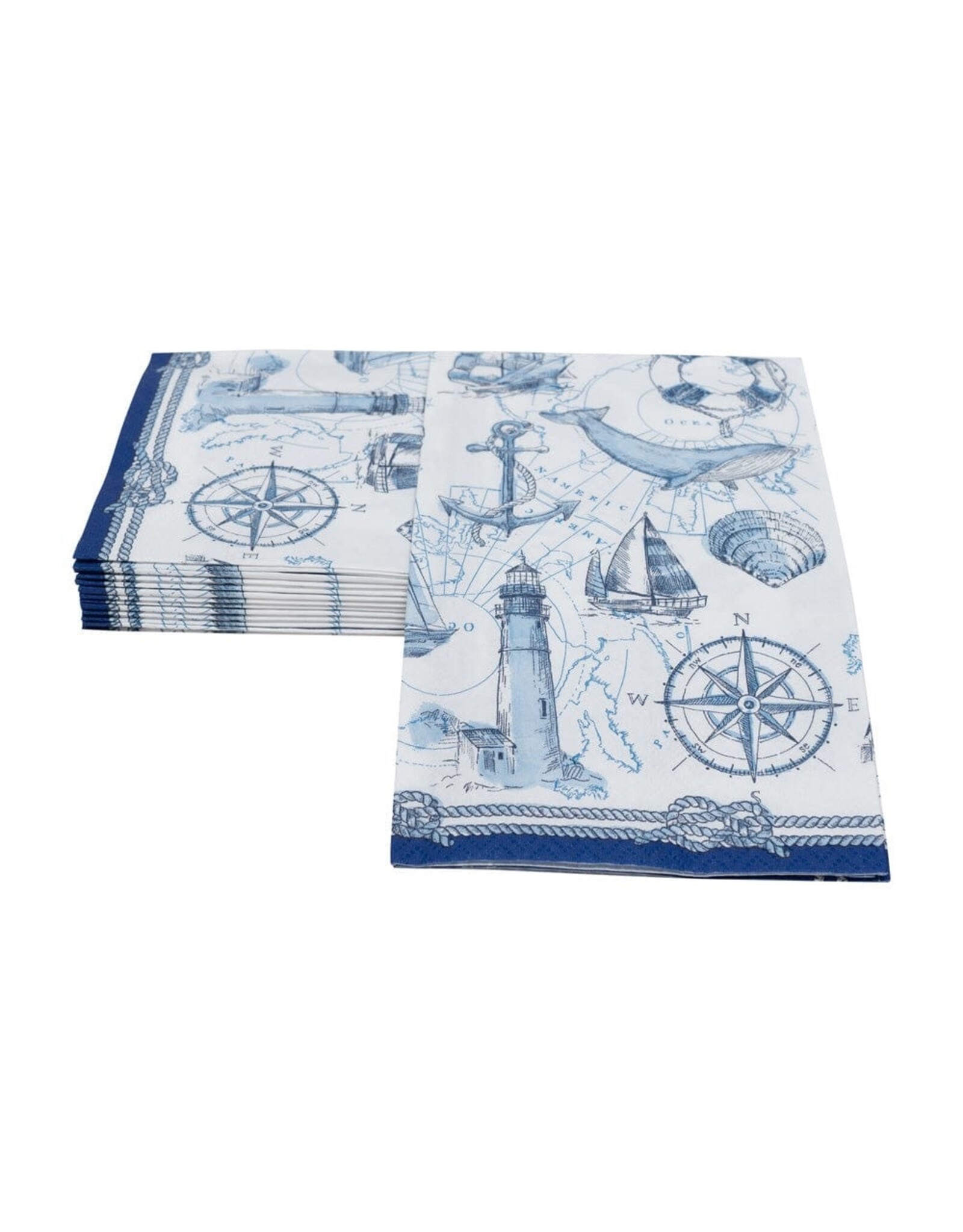 Caspari Paper Guest Towel Napkin To The Lighthouse