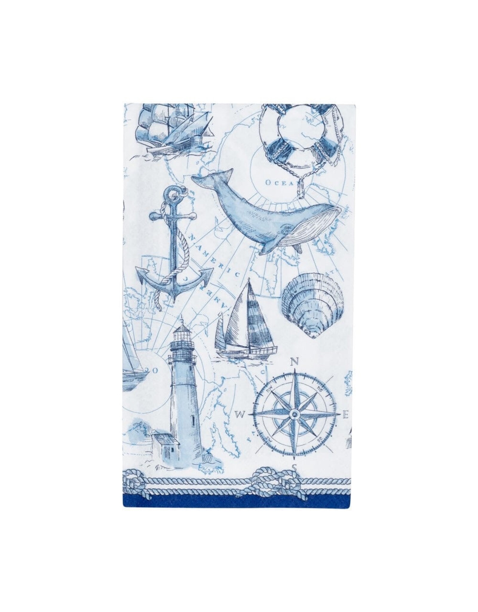 Caspari Paper Guest Towel Napkin To The Lighthouse