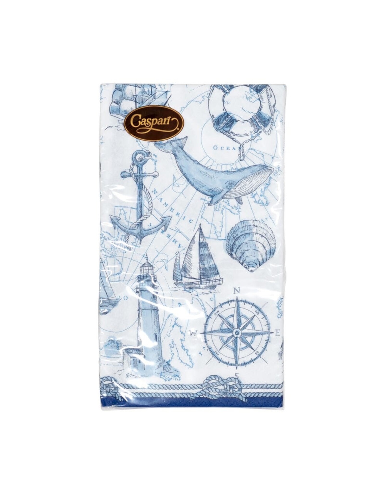 Caspari Paper Guest Towel Napkin To The Lighthouse