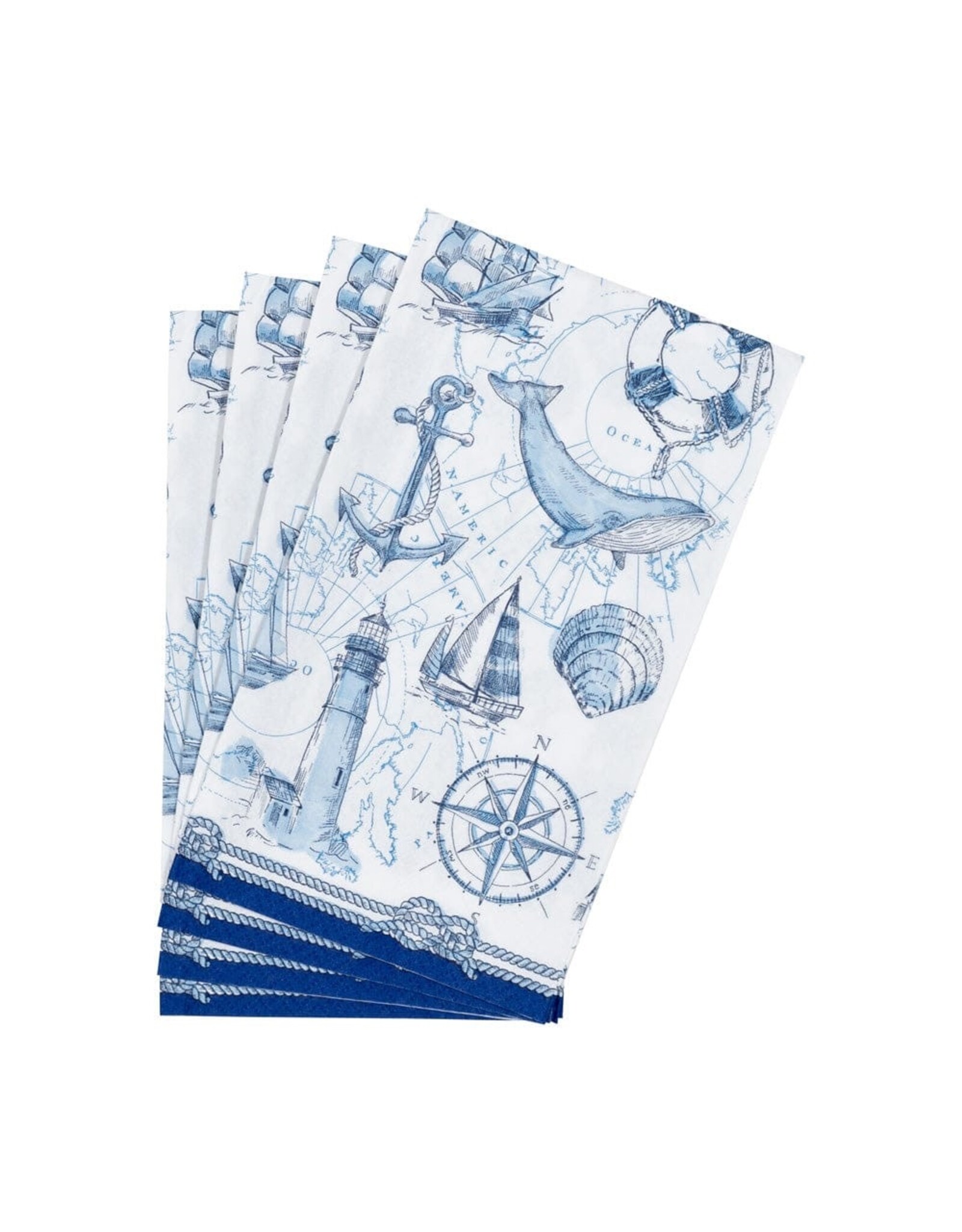 Caspari Paper Guest Towel Napkin To The Lighthouse