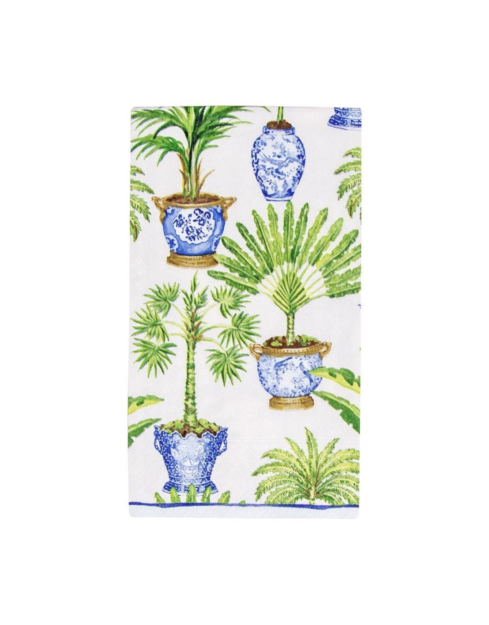 Caspari Paper Guest Towel Napkin Potted Palms