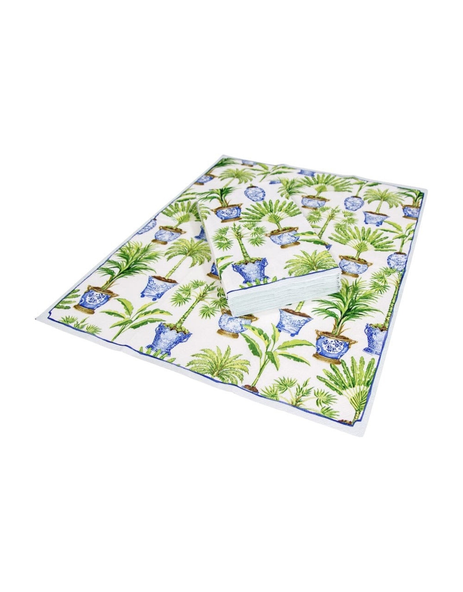 Caspari Paper Guest Towel Napkin Potted Palms