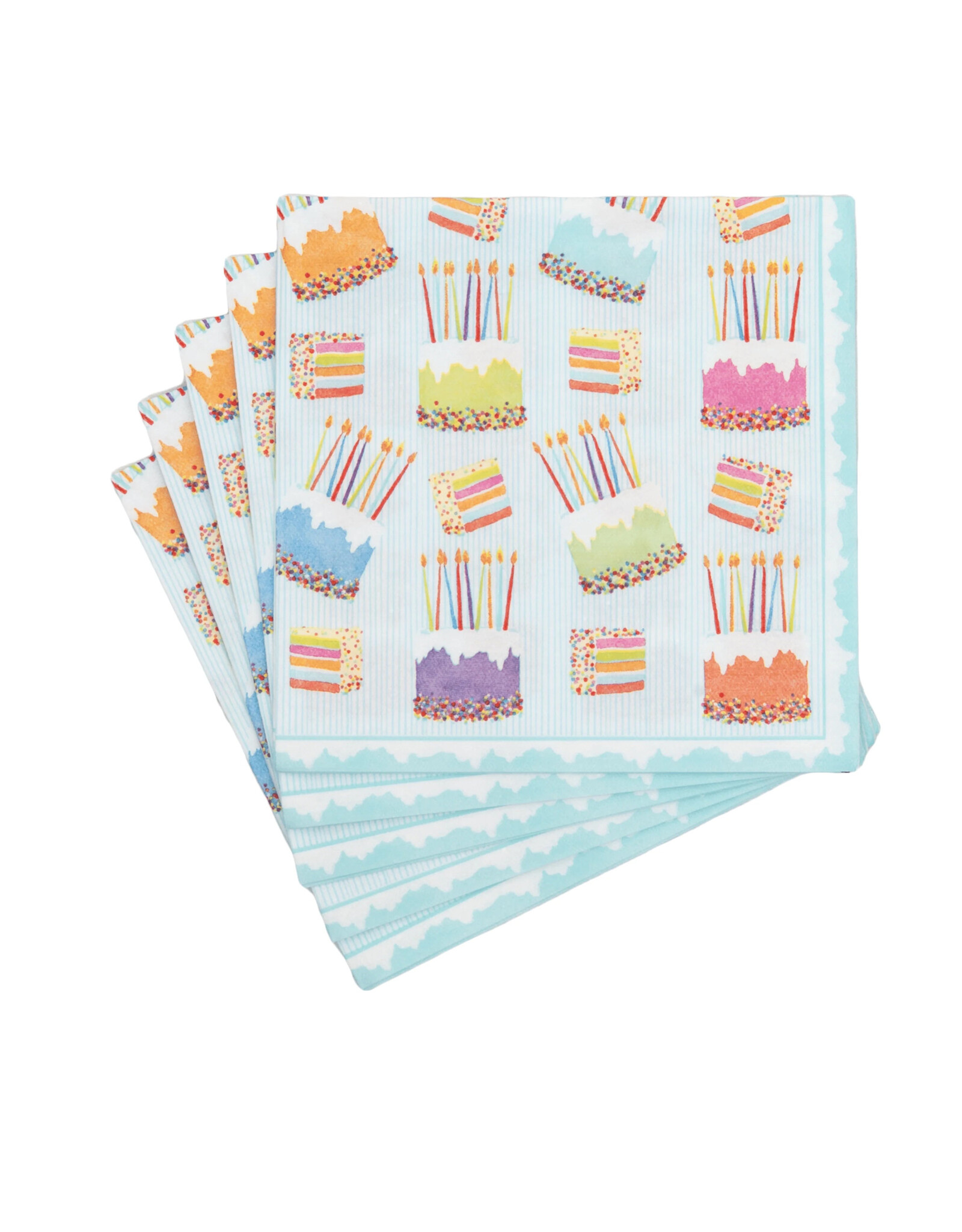 Caspari Paper Lunch Napkins 20ct Birthday Cake Frosting