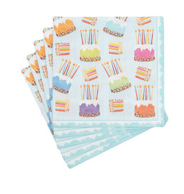 Caspari Paper Lunch Napkins 20ct Birthday Cake Frosting