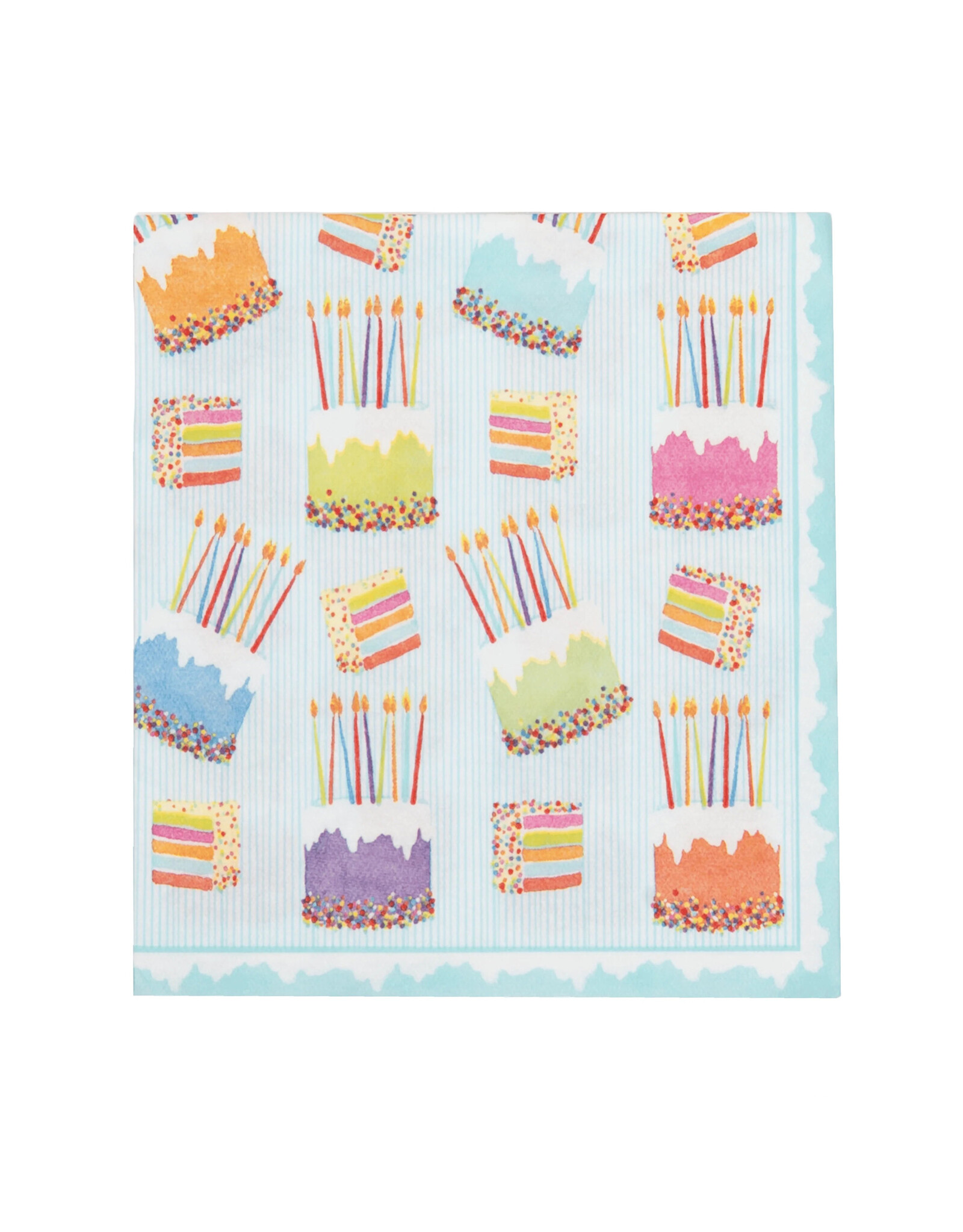 Caspari Paper Lunch Napkins 20ct Birthday Cake Frosting