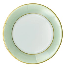 Caspari Luxury Paper Dinner Plates 8pk Round Watercolor Celadon