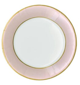 Caspari Luxury Paper Dinner Plates 8pk Round Watercolor Petal Pink
