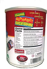 TDC Games Campbell's Alphabet Dice Word Game