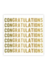 Slant Paper Cocktail Beverage Napkins 20ct Congratulations