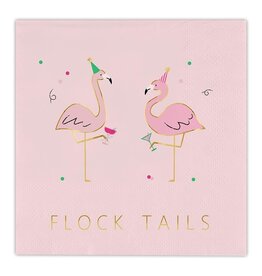 Slant Paper Cocktail Beverage Napkins 20ct Flock Tails