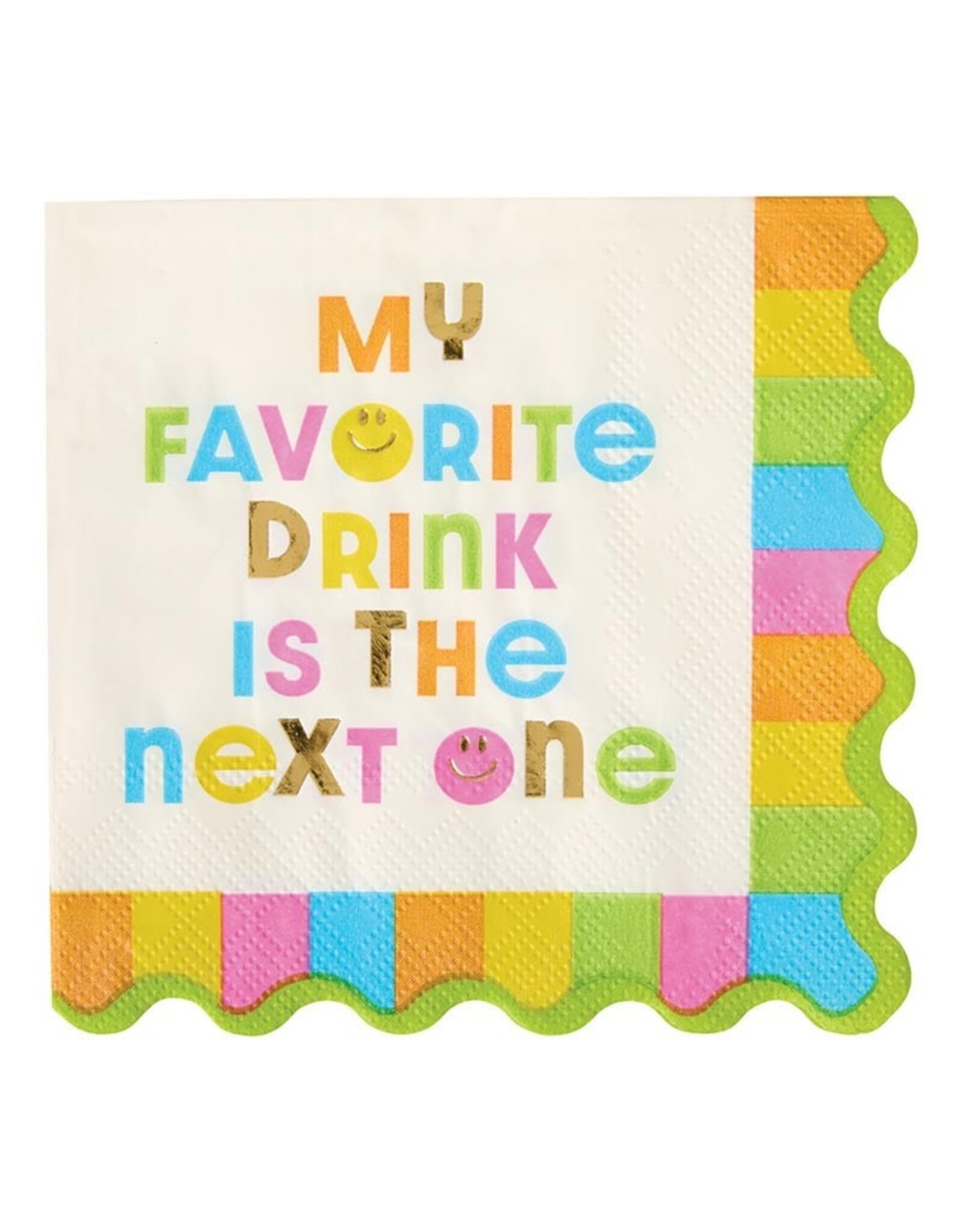 Slant Paper Cocktail Beverage Napkins 20ct My Favorite Drink Is The Next One