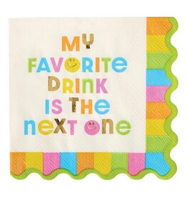 Slant Paper Cocktail Beverage Napkins 20ct My Favorite Drink Is The Next One