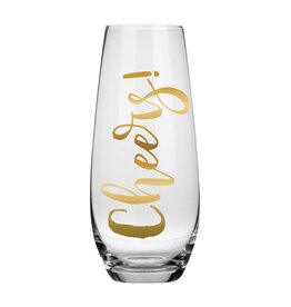 Slant Cheers Champagne Glass 10oz 1ct