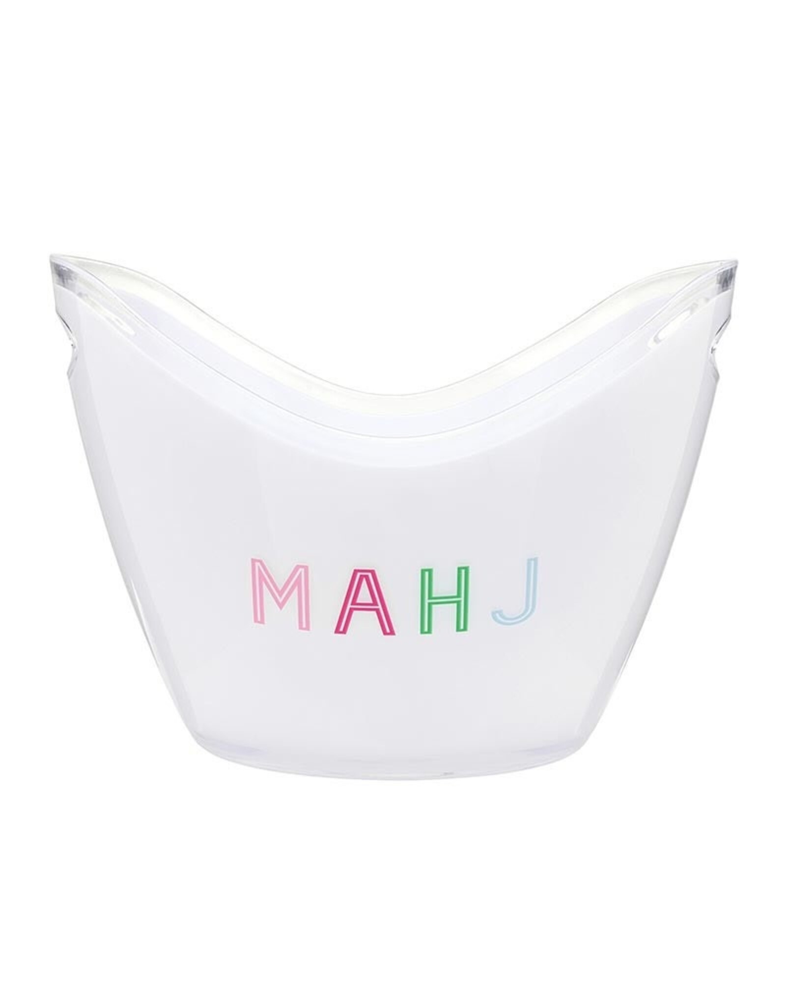 Slant Mahjong Party Acrylic Beverage Ice Bucket w MAHJ