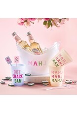 Slant Mahjong Party Acrylic Beverage Ice Bucket w MAHJ