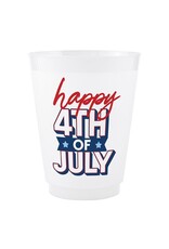 Slant Frost Cups 16oz 8ct Happy 4th of July