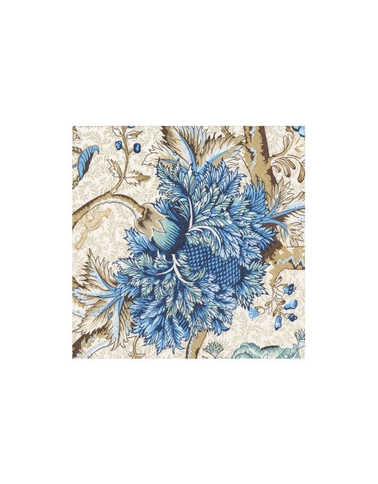 Caspari Paper Cocktail Napkins 20ct Pondicherry Delft