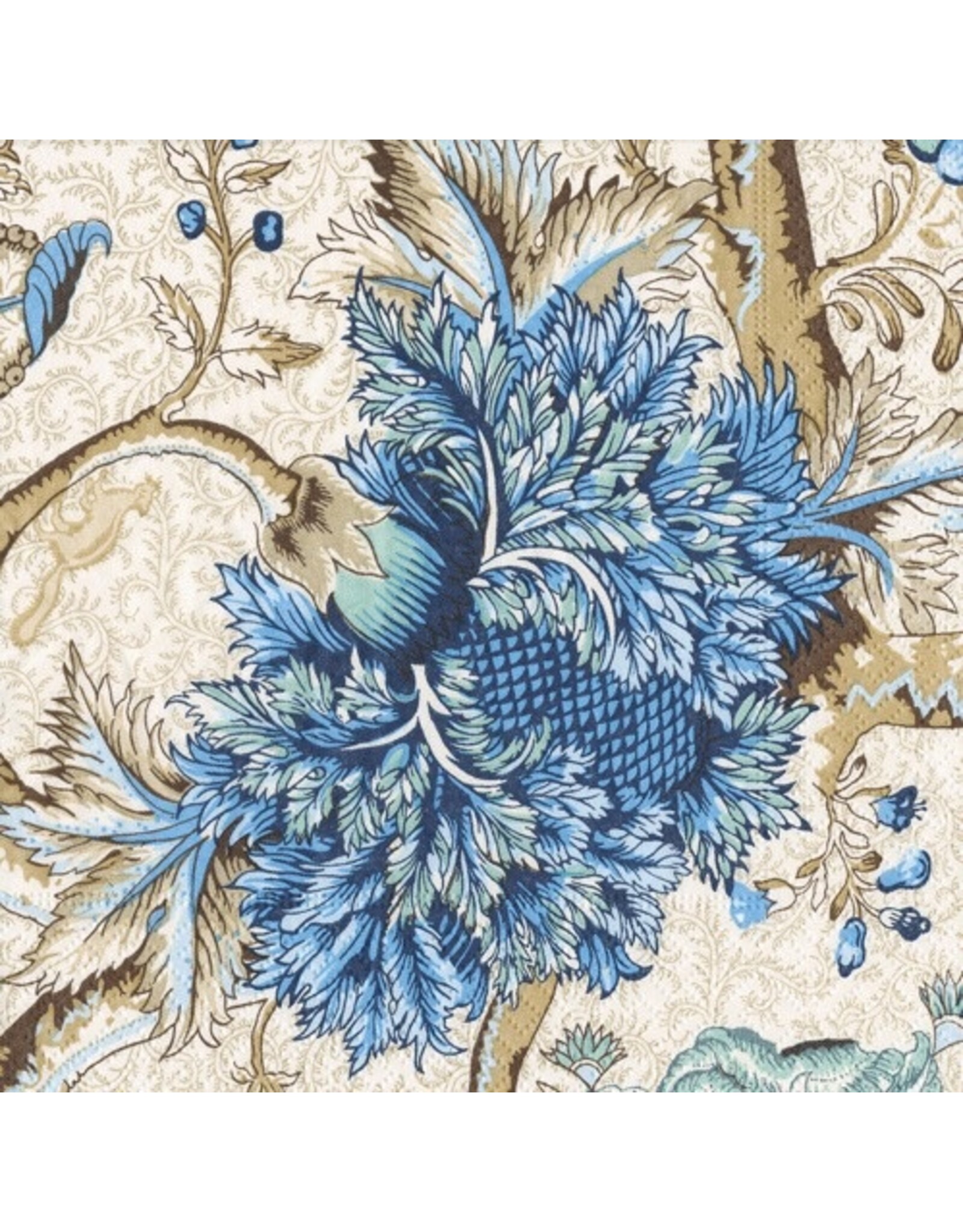 Caspari Paper Cocktail Napkins 20ct Pondicherry Delft