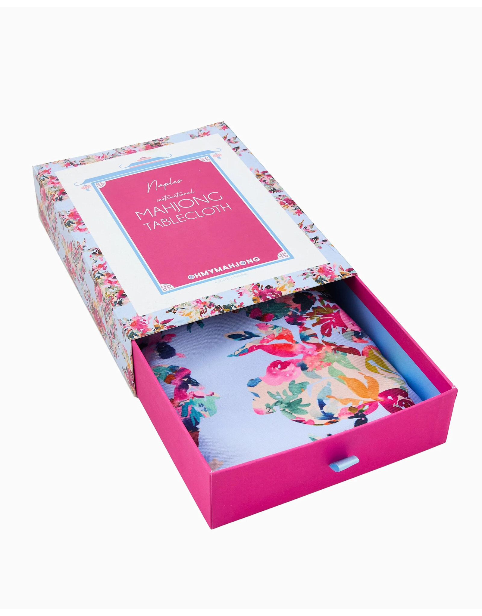 Oh My Mahjong Instructional Mahjong Tablecloth 56x56 Square NAPLES