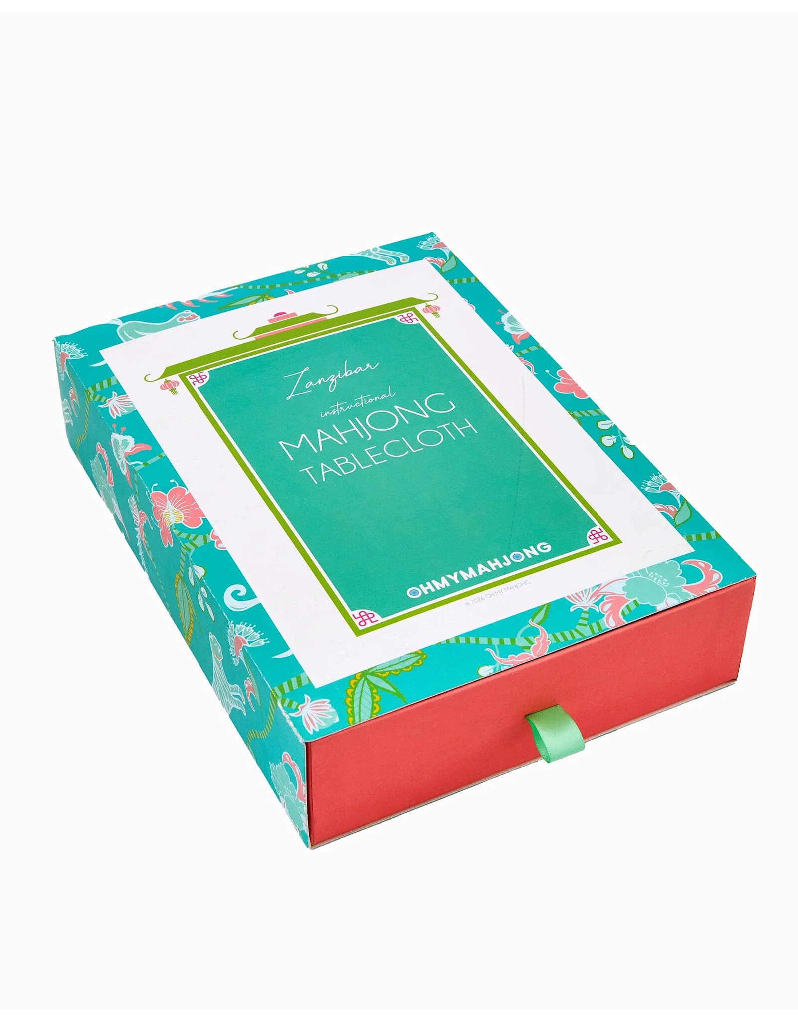 Oh My Mahjong Instructional Mahjong Tablecloth 56x56 Square ZANZIBAR