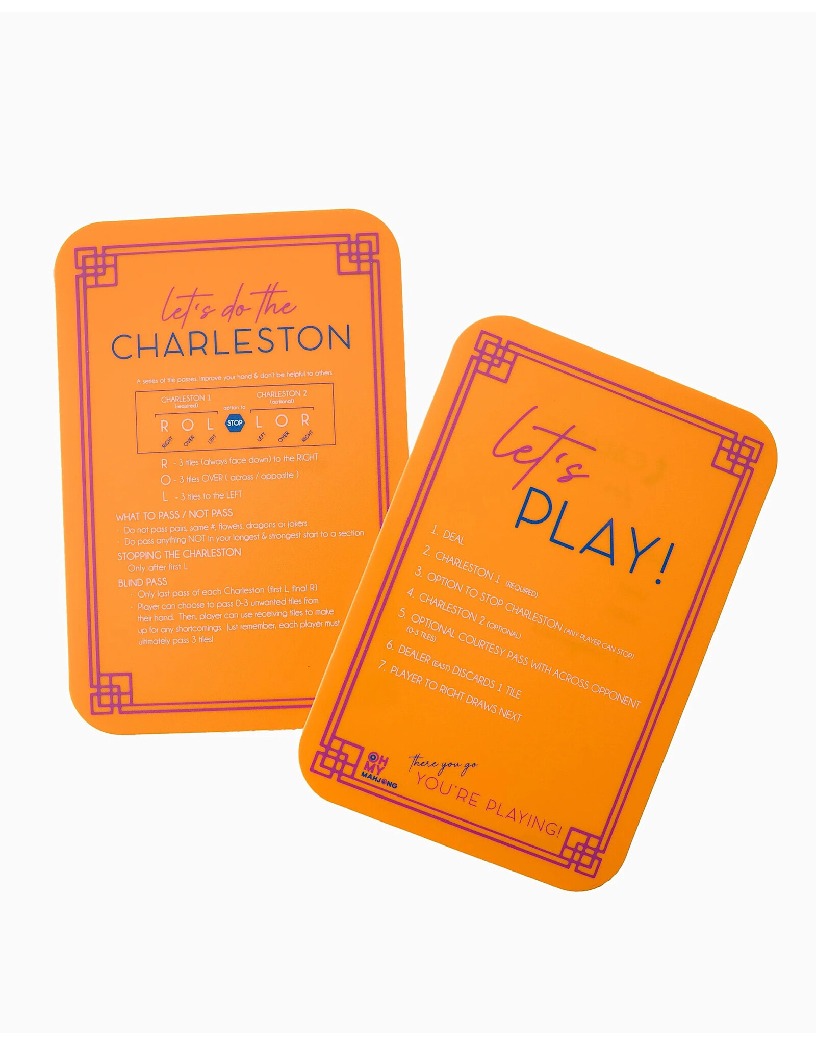 Oh My Mahjong Orange Majhong Tile Shufflers For American Mah Jongg Game