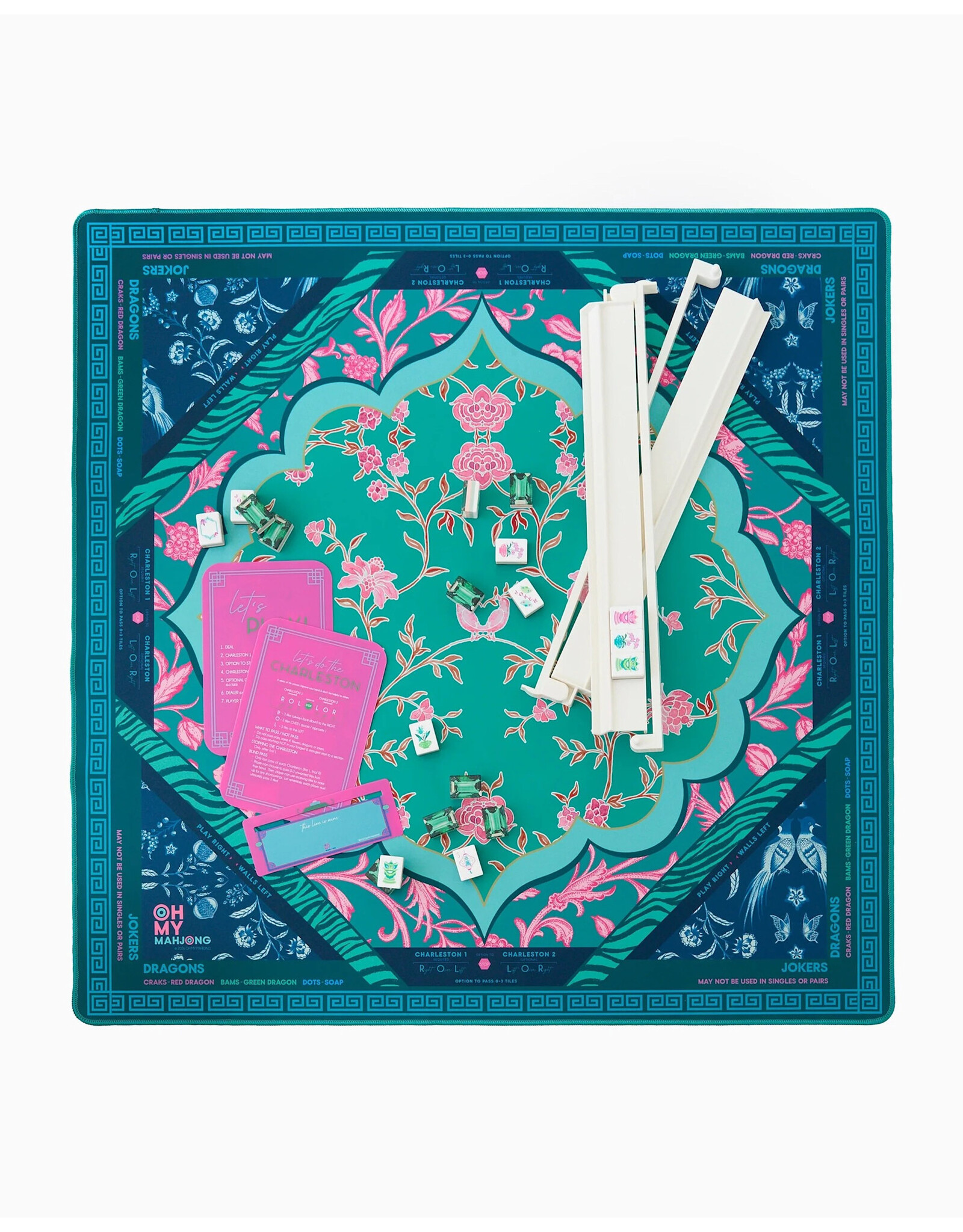 Oh My Mahjong Esme Mahjong Mat in Tube American Mah Jongg Game Mats