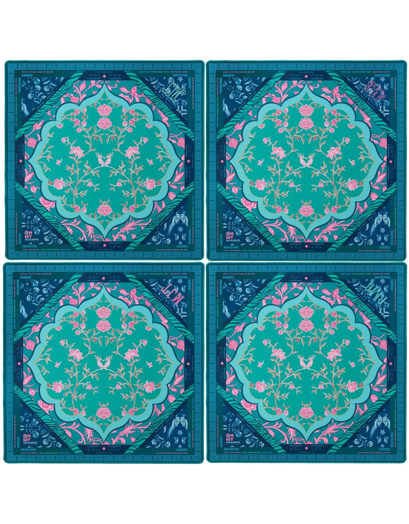 Oh My Mahjong Esme Mahjong Mat in Tube American Mah Jongg Game Mats