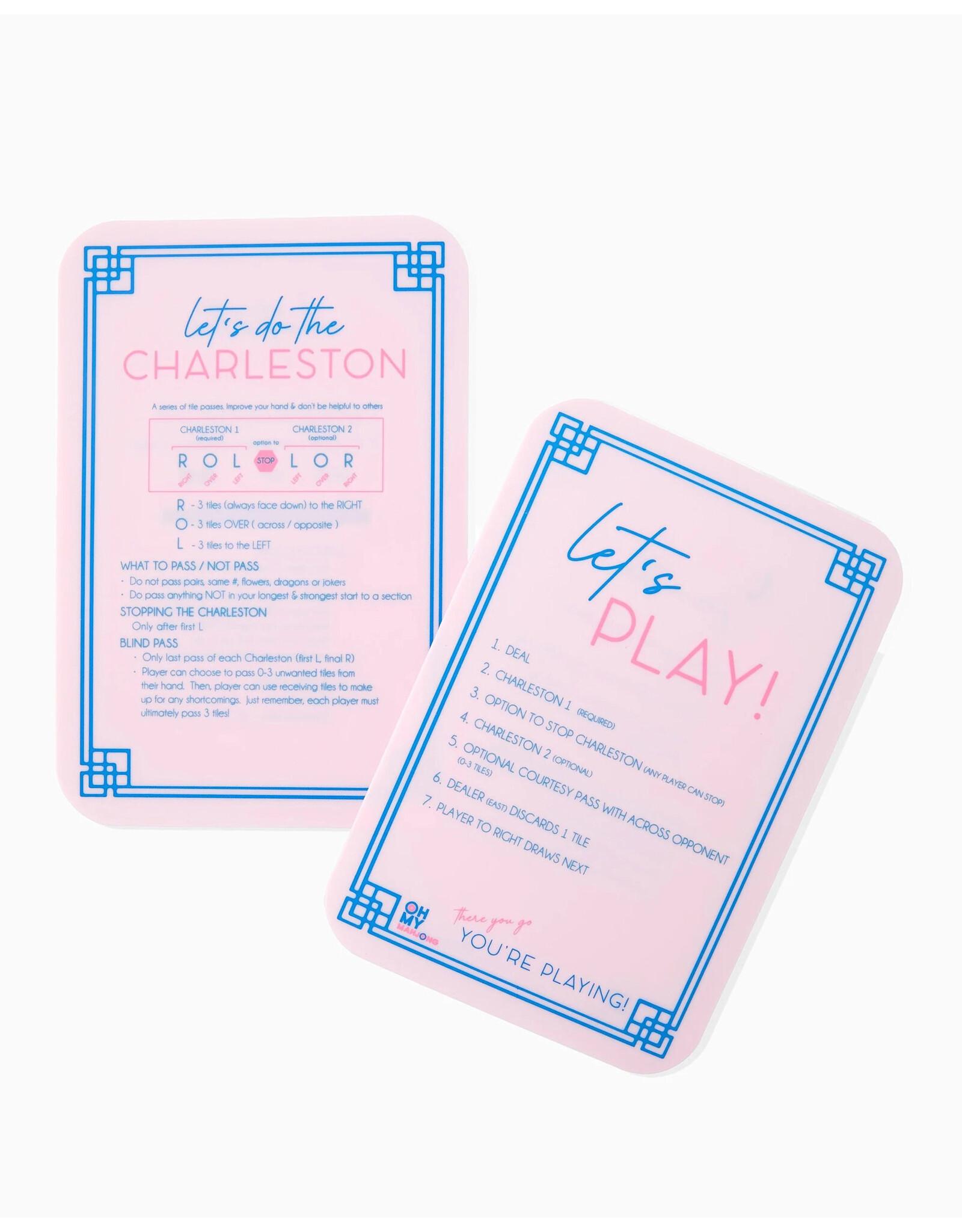 Oh My Mahjong Light Pink Majhong Tile Shufflers For American Mah Jongg Game