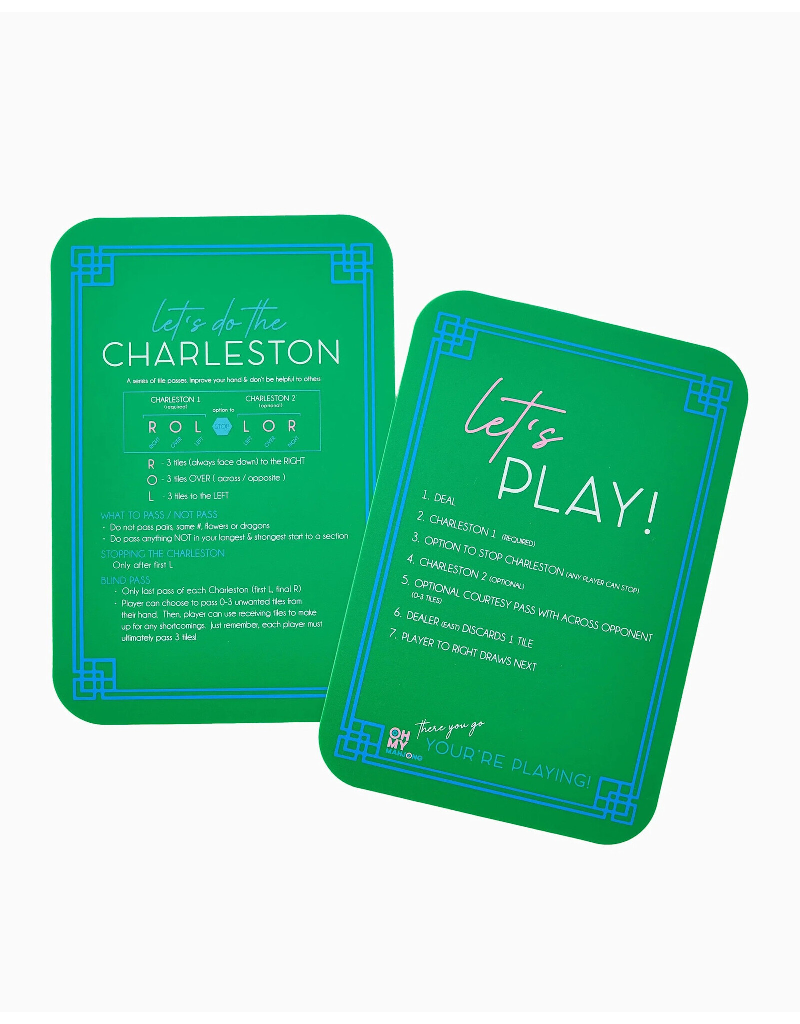 Oh My Mahjong Green Majhong Tile Shufflers For American Mah Jongg Game