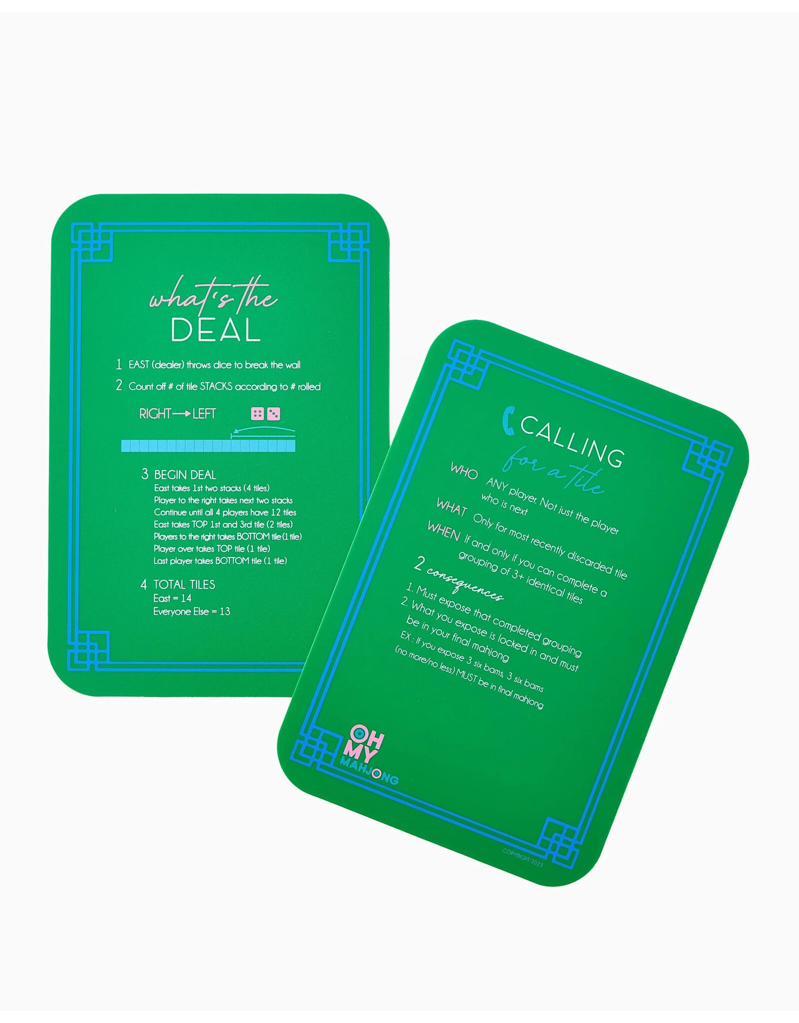 Oh My Mahjong Green Mahjong Tile Shufflers For American Mah Jongg Game